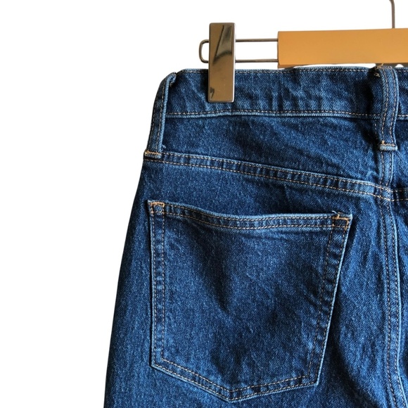 J.Crew Billie Demi Boot Crop Jeans Size 27 Dark Wash Frayed Hem Kicked Leg - Picture 10 of 15